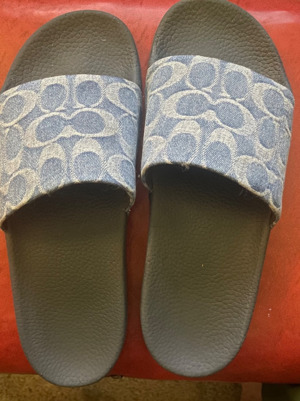 Coach Outlet Udele Sport Slide In Regenerative Cotton Signature Denim - Picture 4 of 11